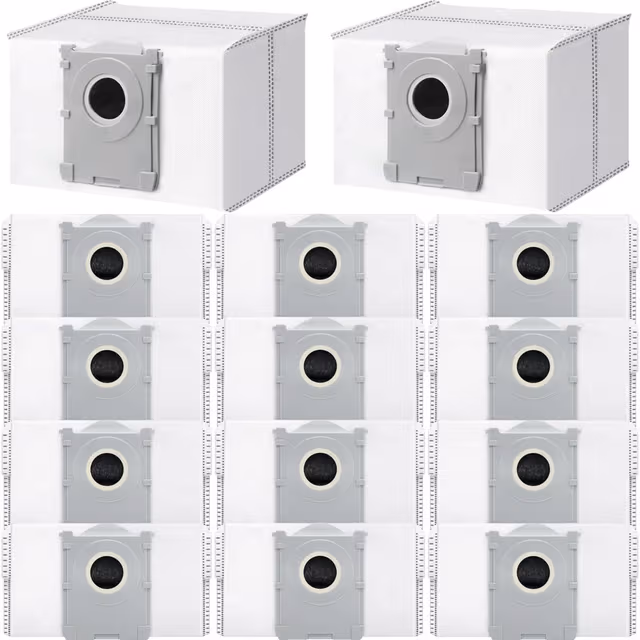 Utskiftbare støvposer kompatibel med Ecovacs Deebot - 14-pakke 3.5l aktivt kull antibakteriell ABS-kobling