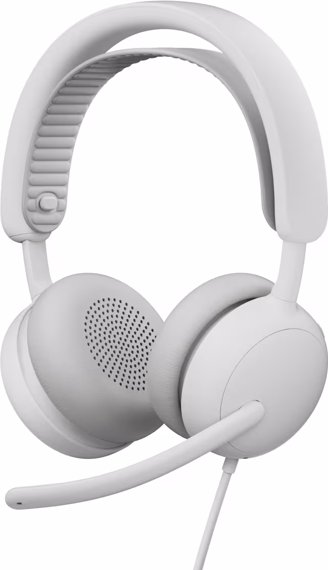 Logitech Zone Wired 2 gaming-headsett (hvit)