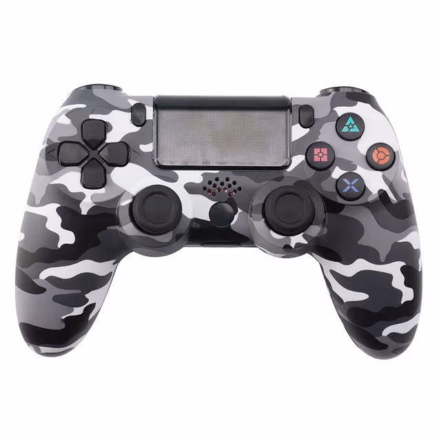 Trådløs spillkontroller for Sony PS4 Bluetooth-gamepad med vibrasjon - kamuflasje