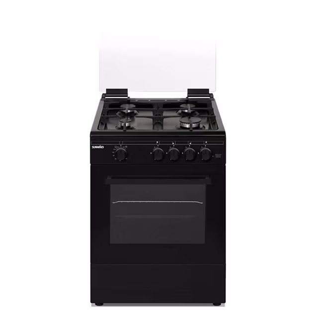 Gasskomfyr Chef Pro - sort, 60 cm