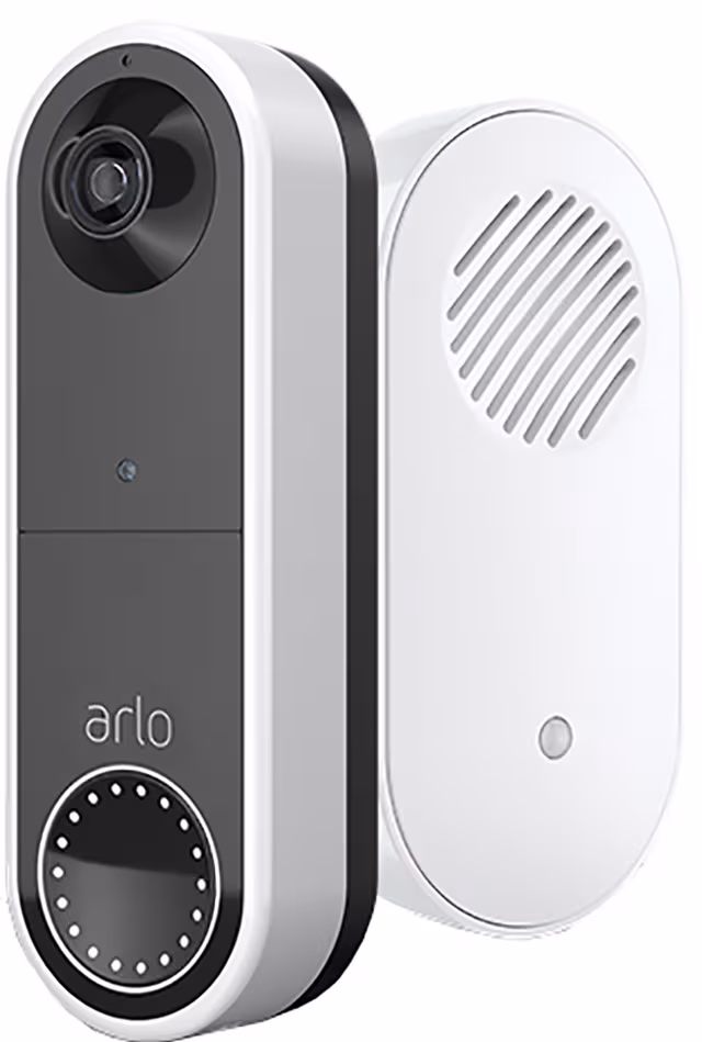 Arlo Wire-Free Video Doorbell smart ringeklokke + Arlo Chime V2 samlepakke