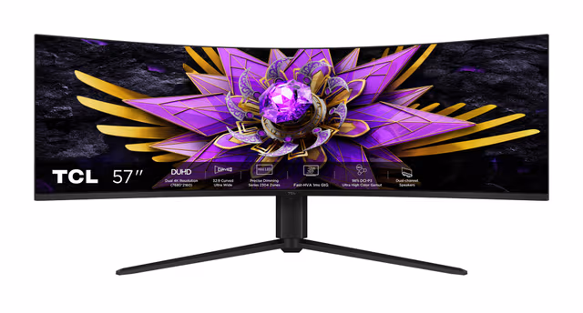 TCL 57R94 57'' 4K/MiniLED/120Hz/1ms/HAS/CV PC-skjerm