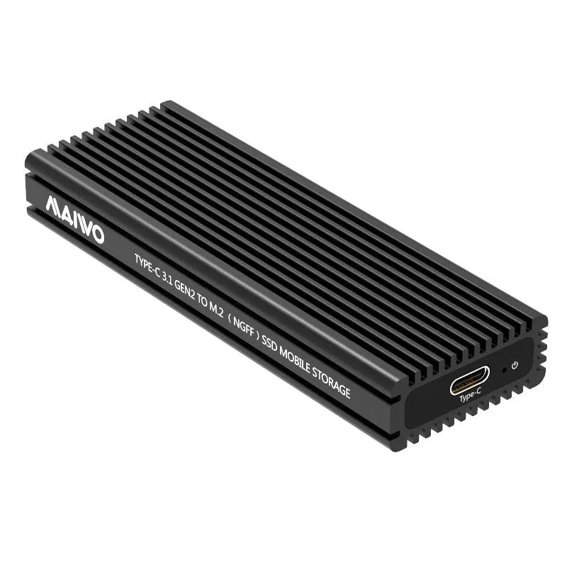 Maiwo K1687P2 M.2 SATA & NVME SSD KOMBO TIL USB3.1 GEN2 10GBPS Eksternt skap Aluminium