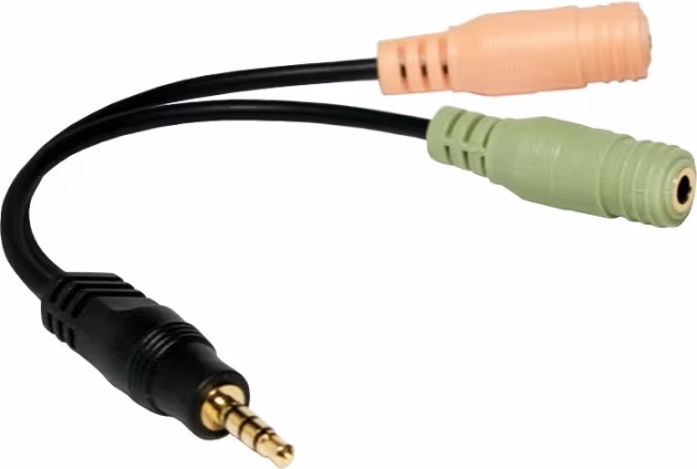 LogiLink 3,5 mm hodesettkontakt -> mikrofon/lyd
