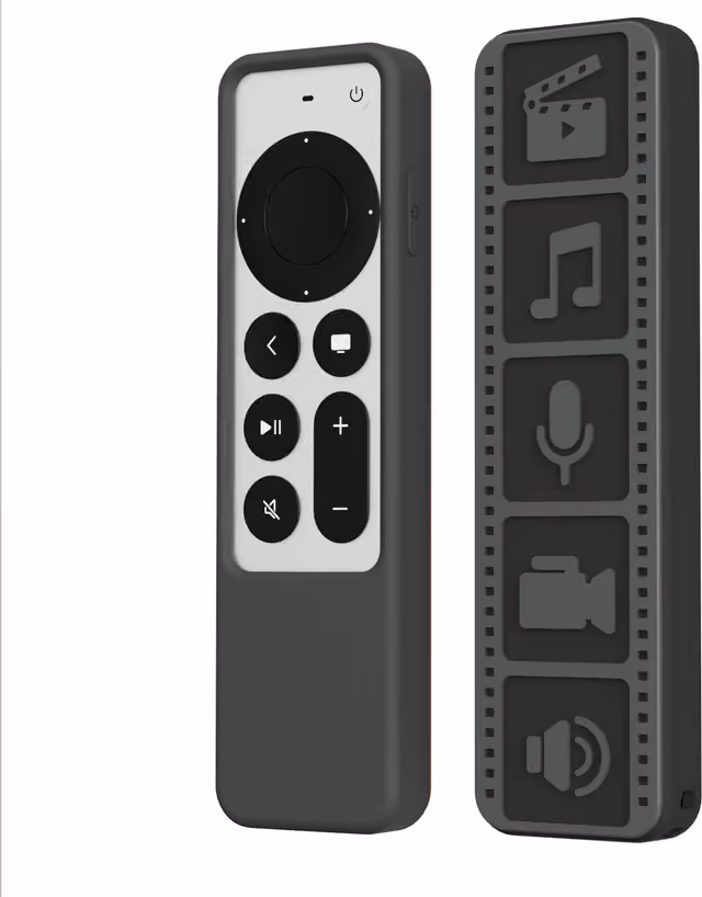 Silikonbeskyttelsesveske til Apple TV 4K Remote Black