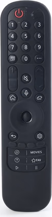 Silikonbeskyttelsesdeksel kompatibelt med LG AN-MR21GC MR21N Magic Remote - Sklisikkert, støtsikkert deksel Sort