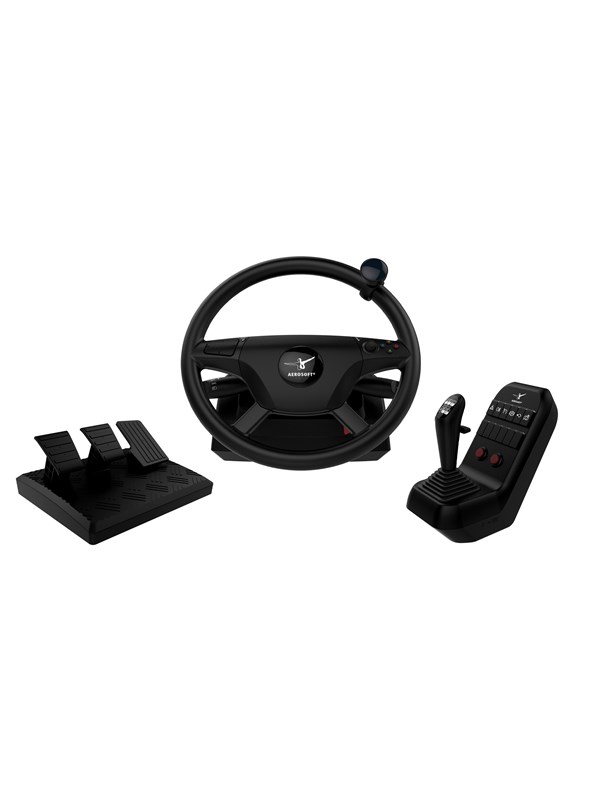 Aerosoft Truck + Bus Wheel System - Wired Wheel, gamepad and pedals set - PC