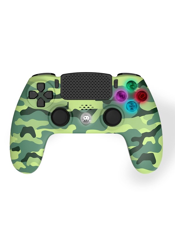 Trade Invaders Wireless Controller for PS4 with 3.5mm jack slot - LED-Green Camo - Wireless Controller - Sony PlayStation 4