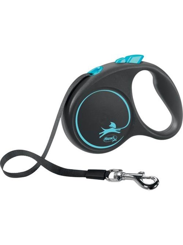Flexi Black Design S leash 5 m 15 kg blue