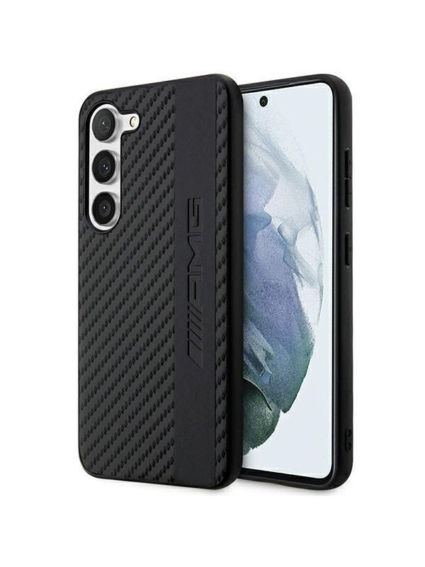 Mercedes AMG Carbon Stripe&Embossed Case for Samsung Galaxy S23 - Black