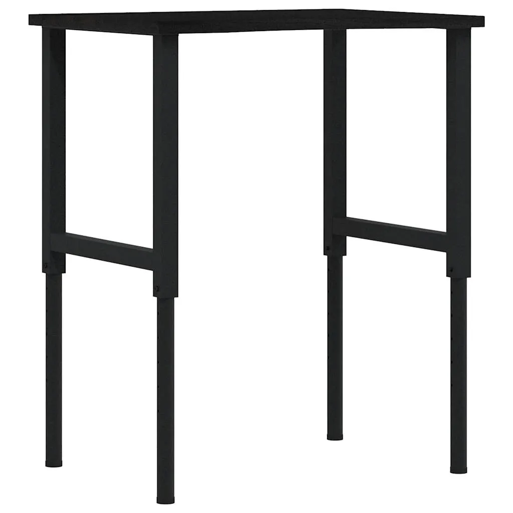 vidaXL Arbeidsbenk mørkebrun 80x60x(71,5-98) cm heltre eik