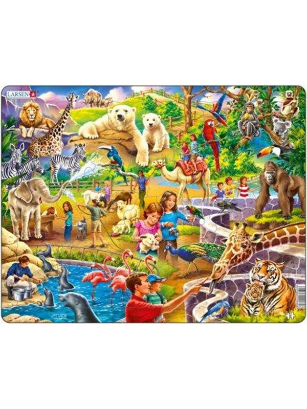 Larsen Puzzles Animals - At the Zoo 48 pcs. Gulv
