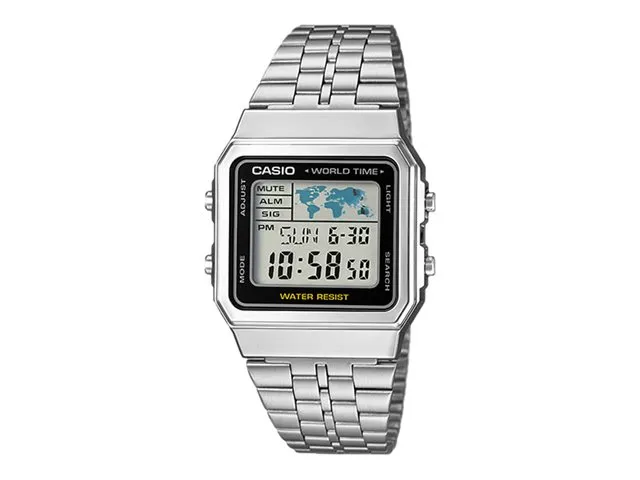 Casio A500WEA-1EF - Armbåndsur - digital - stainless steel, harpiks