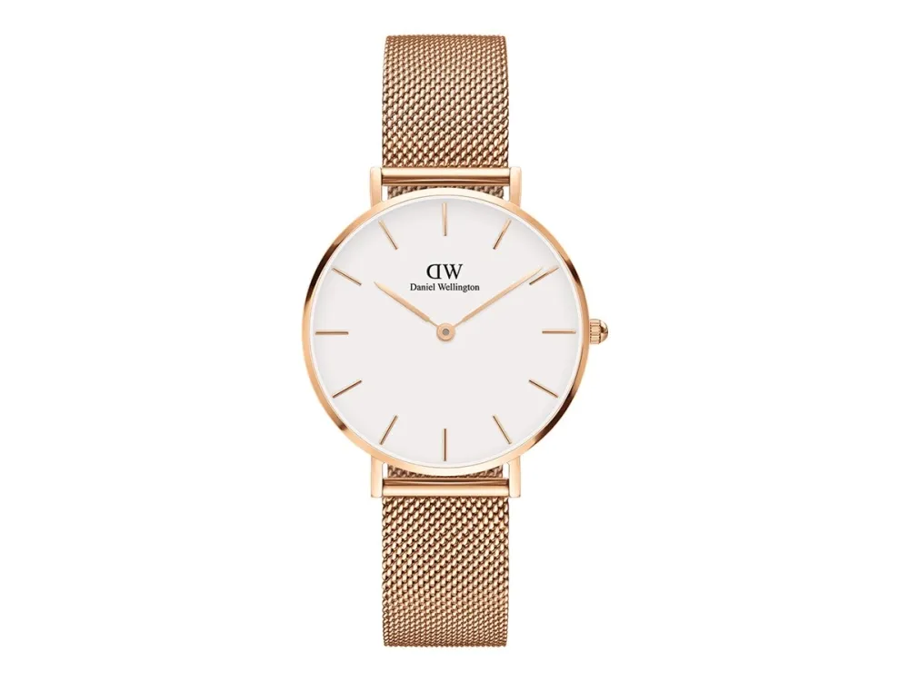 Daniel Wellington Classic Petite Melrose - Armbåndsur - kvarts - analog - rosegull - eggeskallhvit