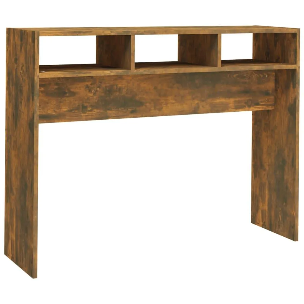vidaXL Konsollbord røkt eik 105x30x80 cm konstruert tre