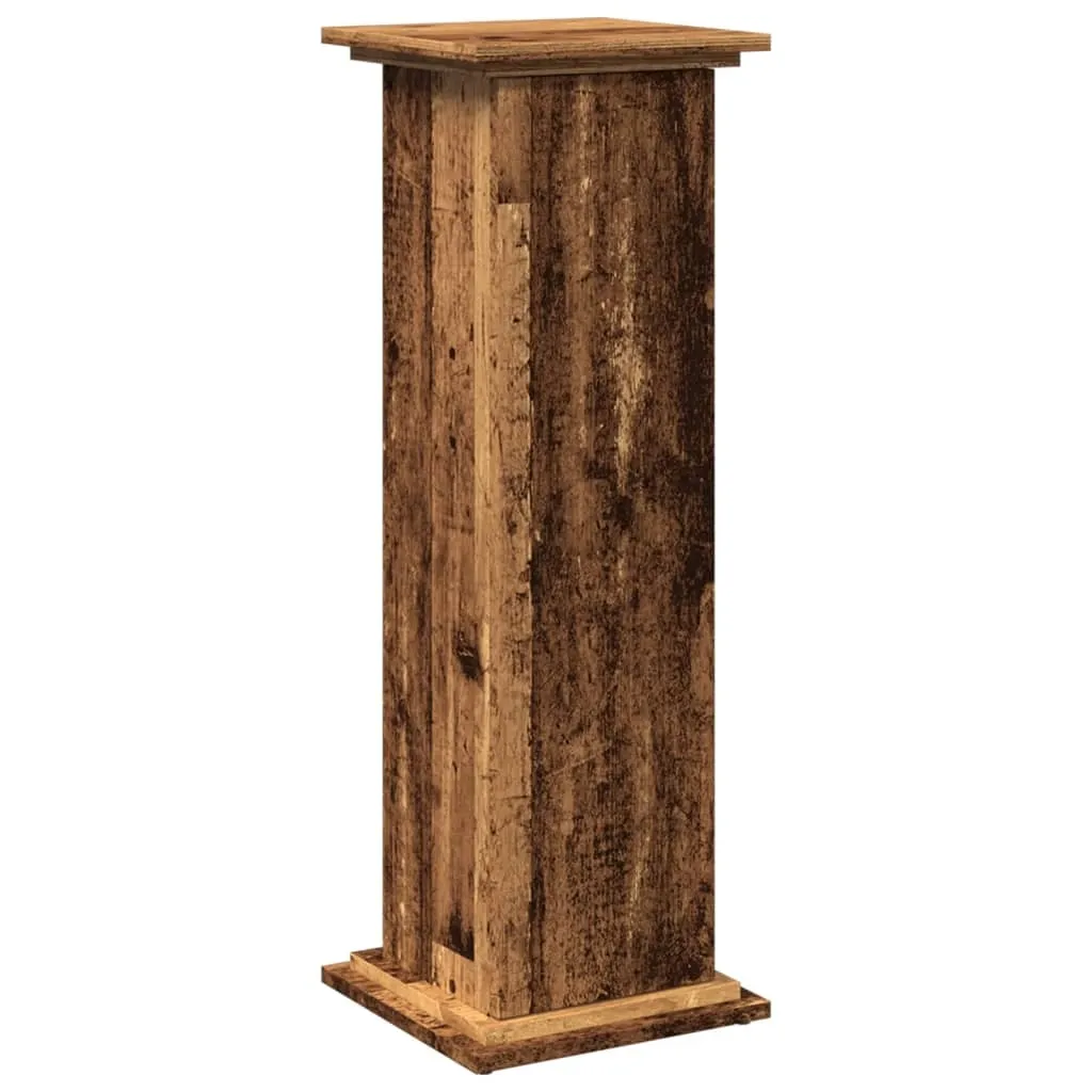 vidaXL Pidestall med oppbevaring gammelt tre 31x30x90cm konstruert tre