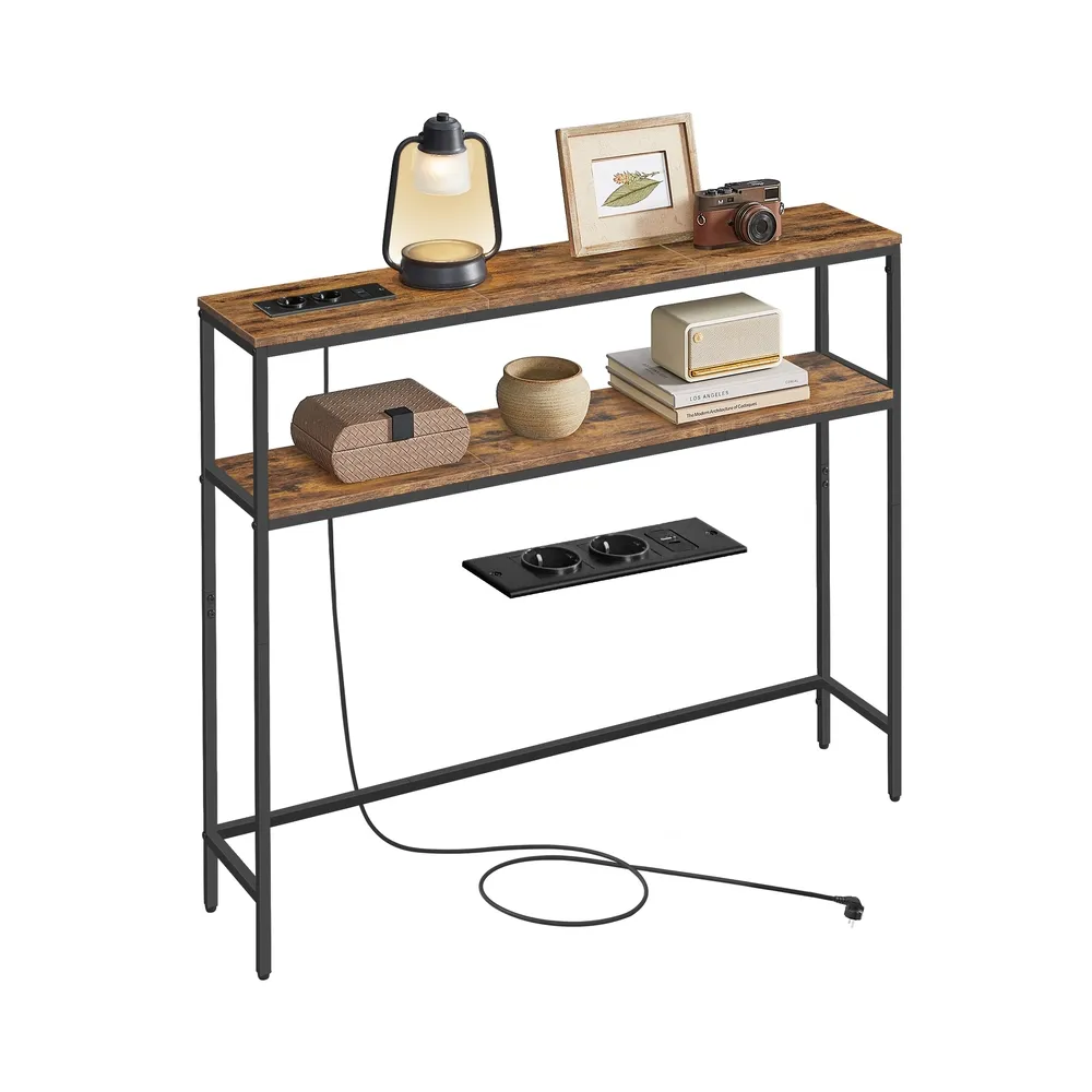 Konsollbord, 20x100x80 cm, Brun-Svart
