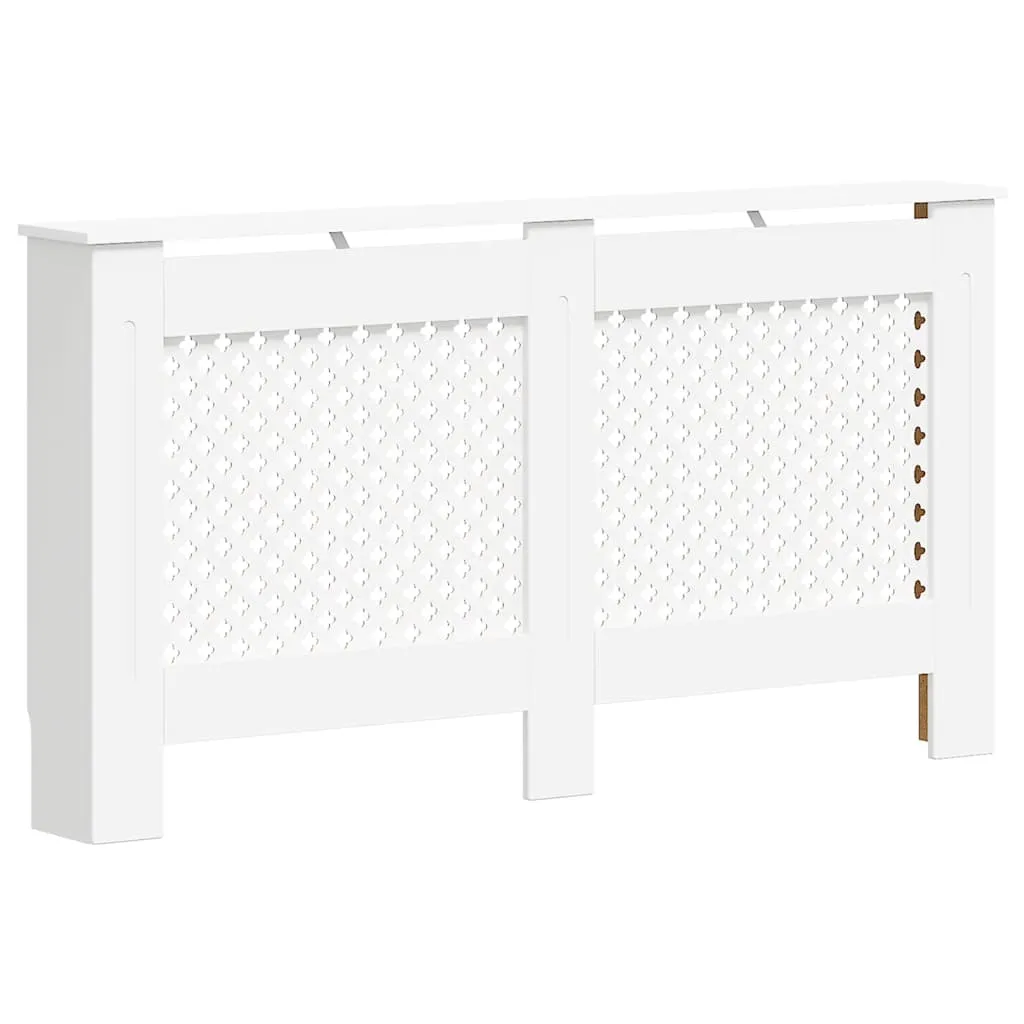 vidaXL Radiatordeksel hvit 152x19x81,5 cm MDF