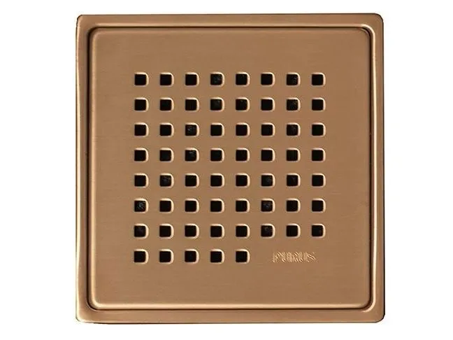 PURUS PVD behandlet kobber rustfri rist og ramme CHESS 150x150mm