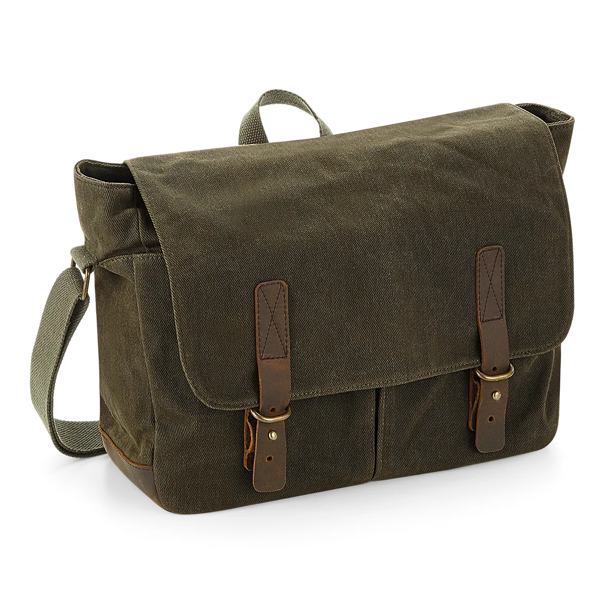 Quadra Heritage Waxed Canvas Messenger Bag
