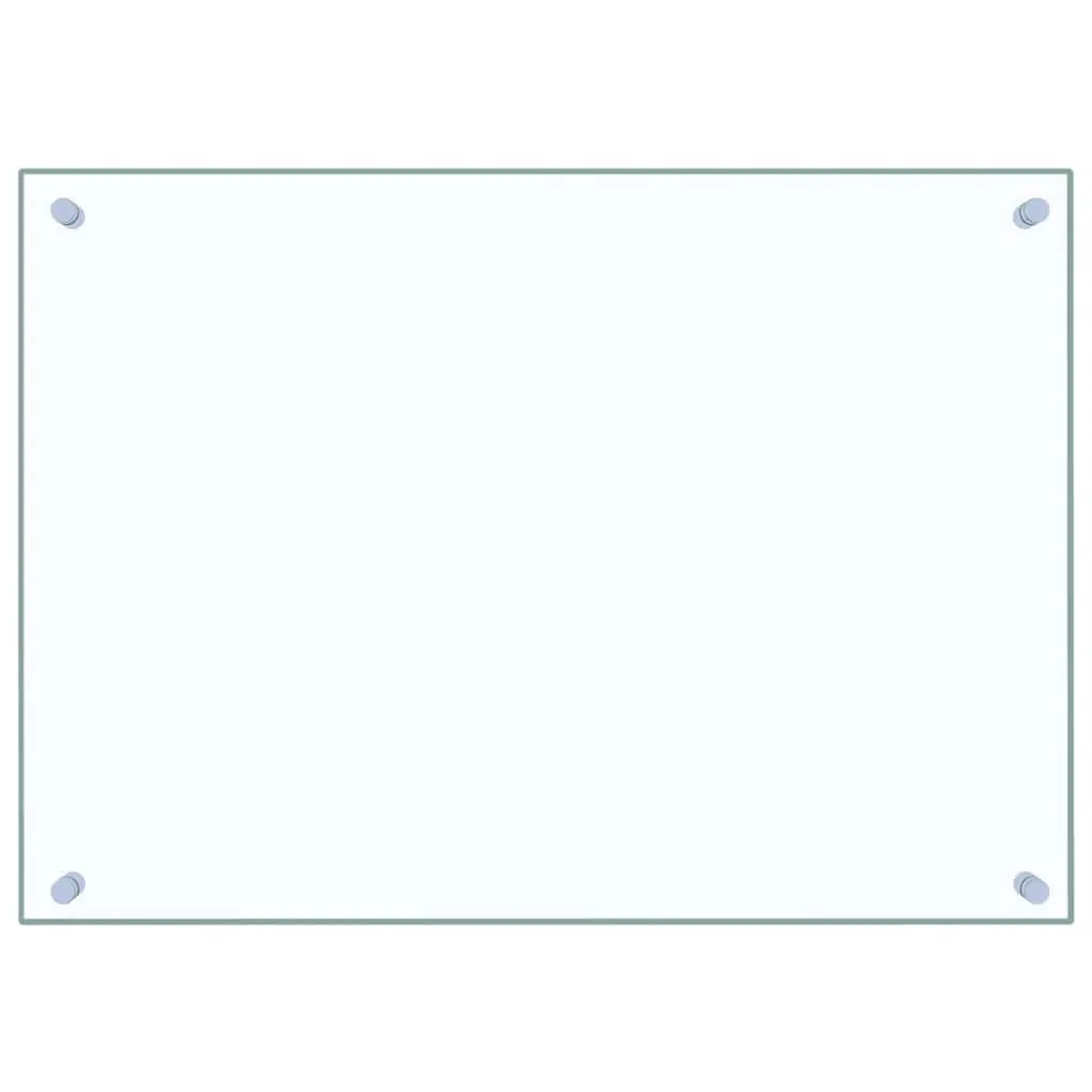 vidaXL Kjøkkenplate gjennomsiktig 70x50 cm herdet glass