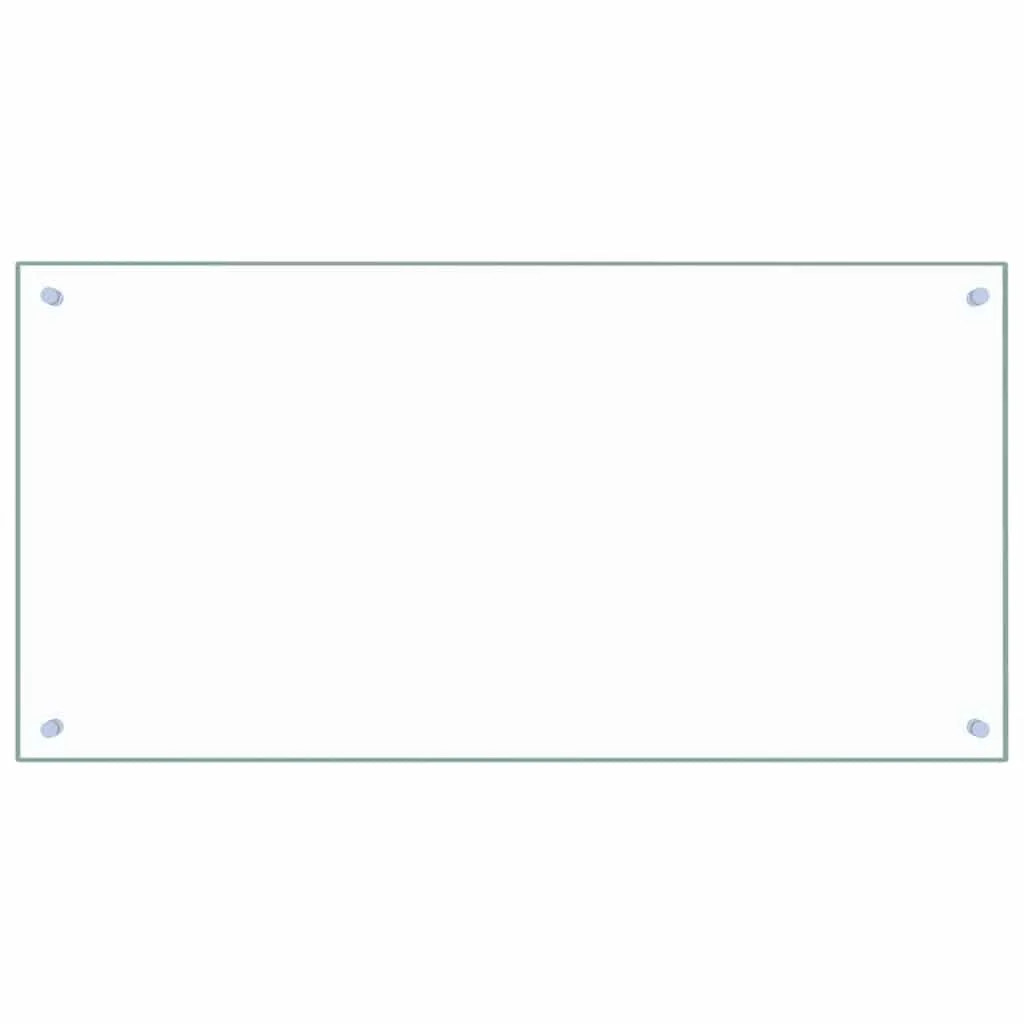 vidaXL Kjøkkenplate gjennomsiktig 100x50 cm herdet glass