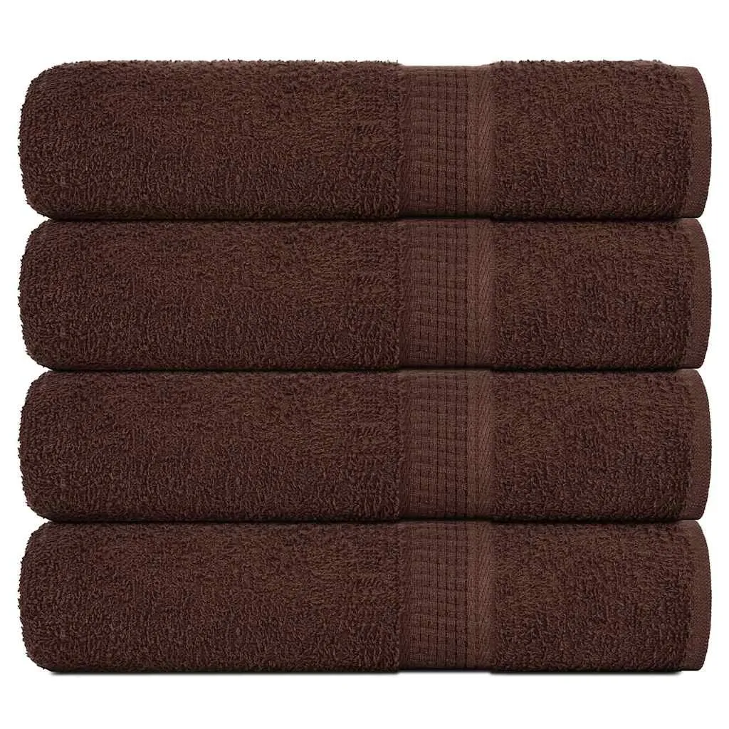 vidaXL Badehåndklær FROGN 4 stk brun 100x150 cm 360 gsm