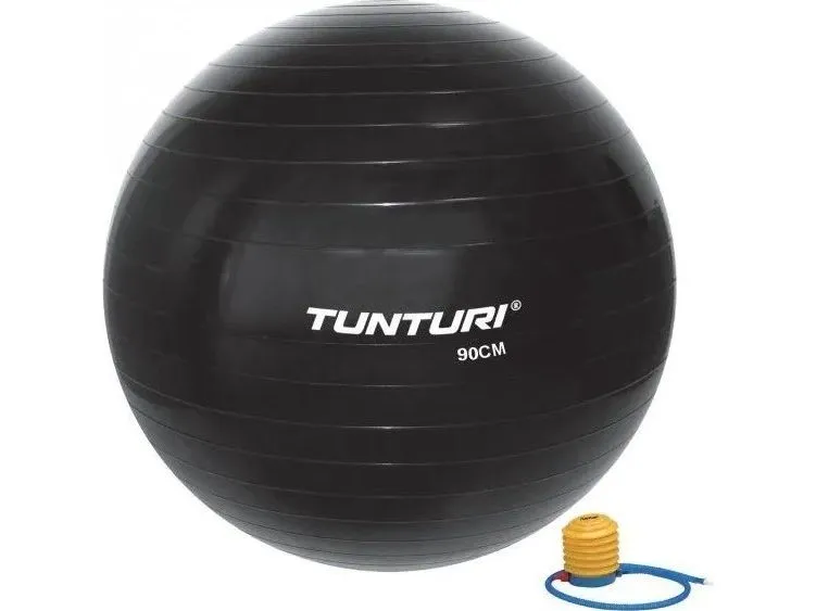 Tunturi Gymball grå treningsball med pumpe 90 cm svart