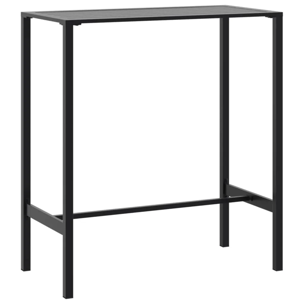 vidaXL Barbord svart 100x50x110 cm pulverlakkert stål