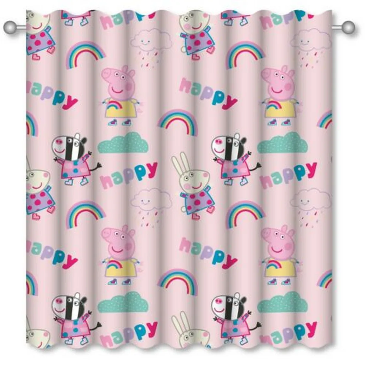 Peppa Pig Storm Pencil Pleat Curtains (Pack of 2)