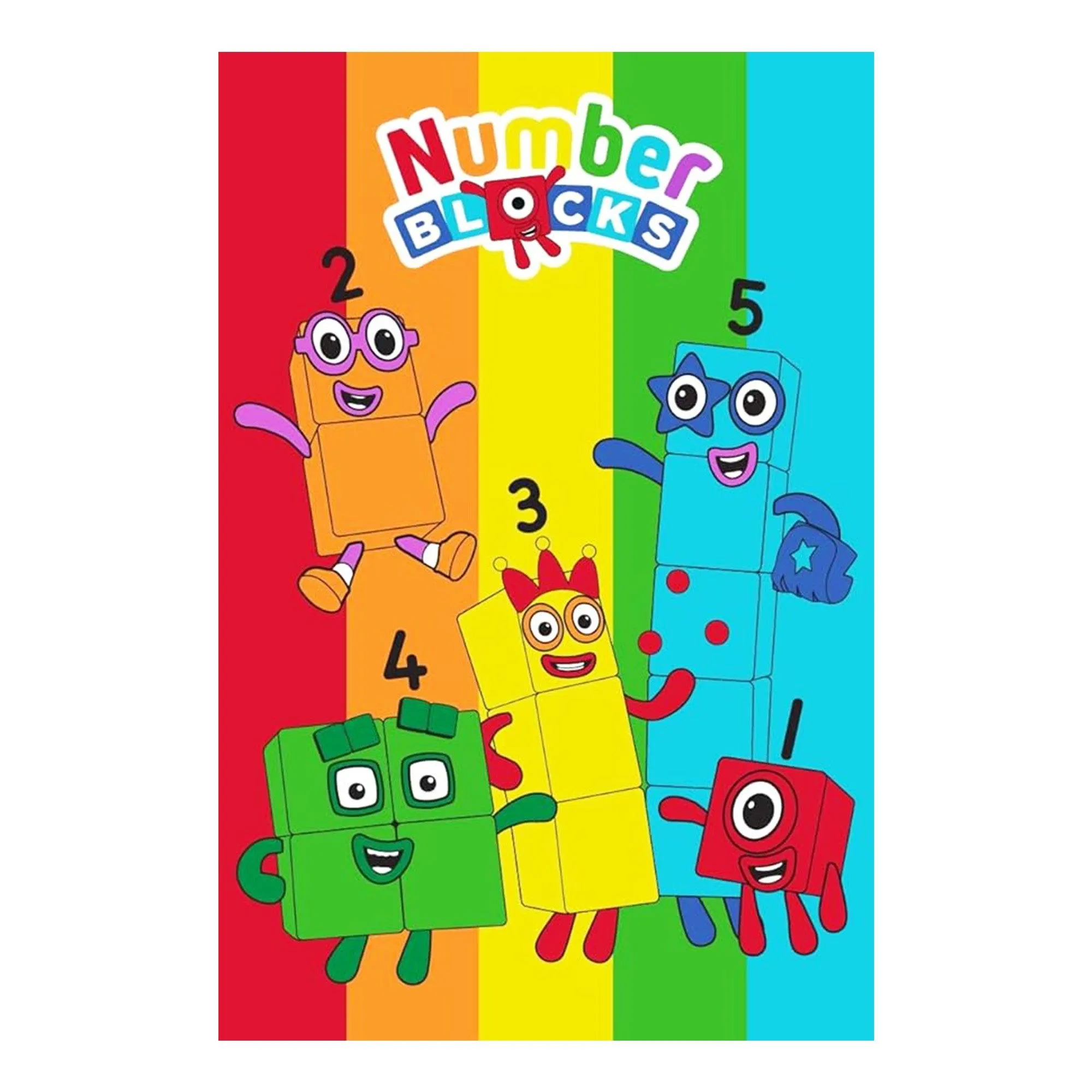 Numberblocks Fleece Rainbow Blanket