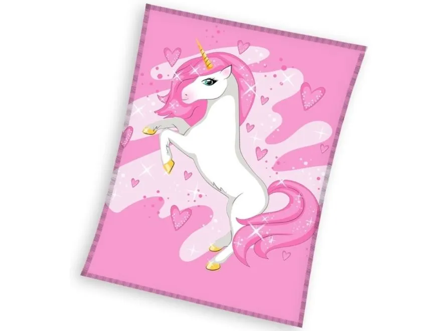 Unicorn Enhjørning Fleece tæppe - 150 x 200 cm