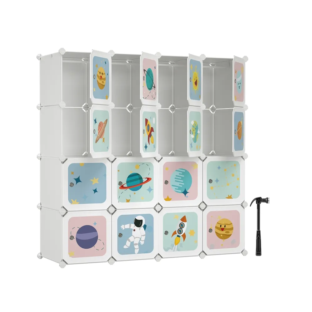 Garderobeskap, DIY Oppbevaringsskap, 123x41x123 cm, Hvit