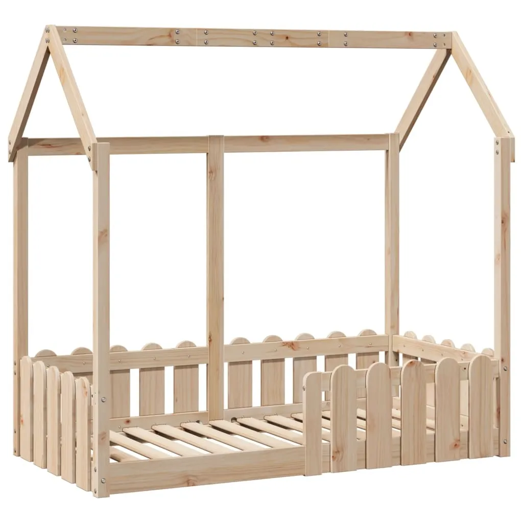 vidaXL Barnesengeramme 70x140 cm heltre furu