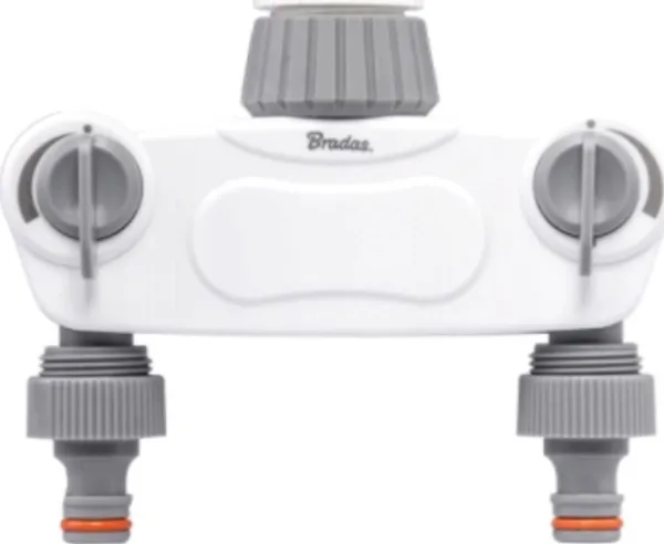BRADAS fordelersystem 2-veis GW 1"-3/4" SOLID Z med ventiler / WHITE LINE