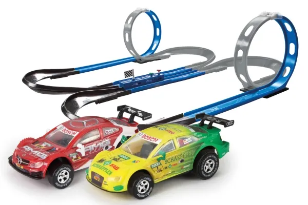 Darda DTM Turbo Fighter, Kjøretøy og banesett, 5 år, Sort, Blå, Flerfarget, Grønn, Rød, Gult