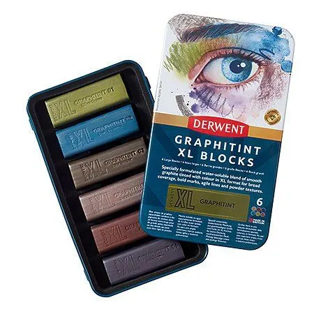 Derwent XL Graphitint Blocks 6 stk tin