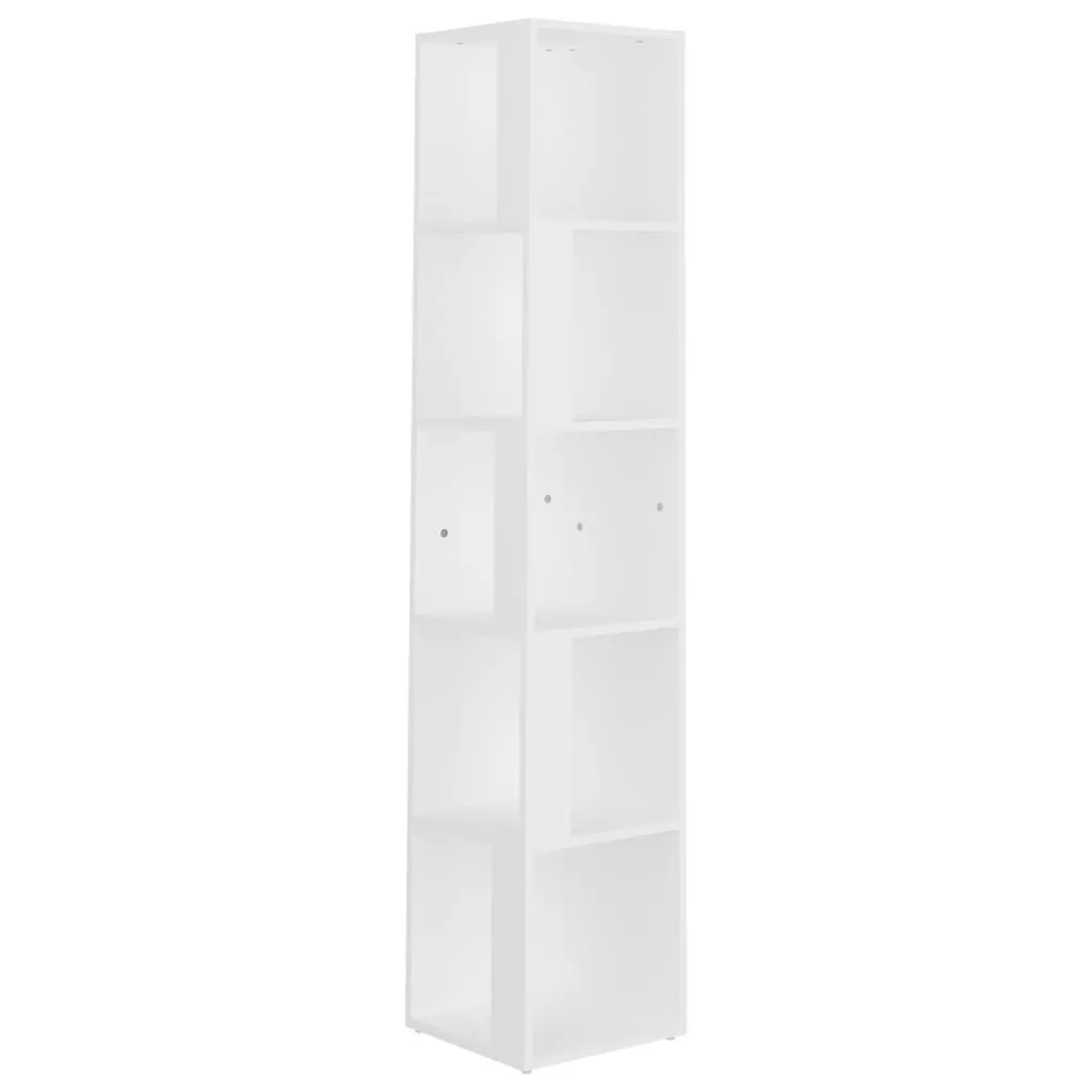 vidaXL Hjørneskap hvit 33x33x164,5 cm konstruert tre