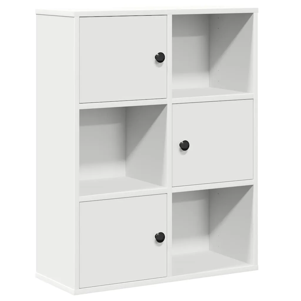 vidaXL Bokhylle hvit 60x24x76,5 cm konstruert tre