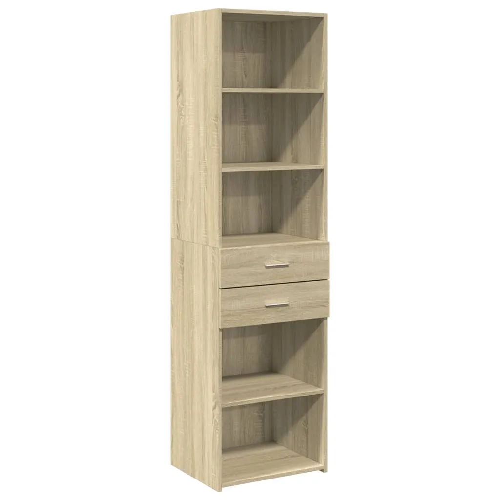 vidaXL Hylle sonoma eik 50x42,5x185 cm konstruert tre