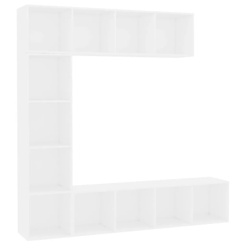 vidaXL Skapsett 3-deler hvit 180x30x180 cm