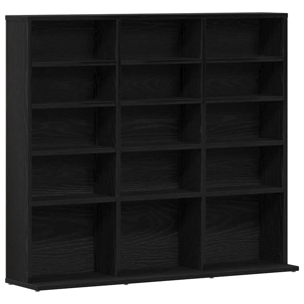 vidaXL CD-skap svart eik 100x23x89,5 cm konstruert tre