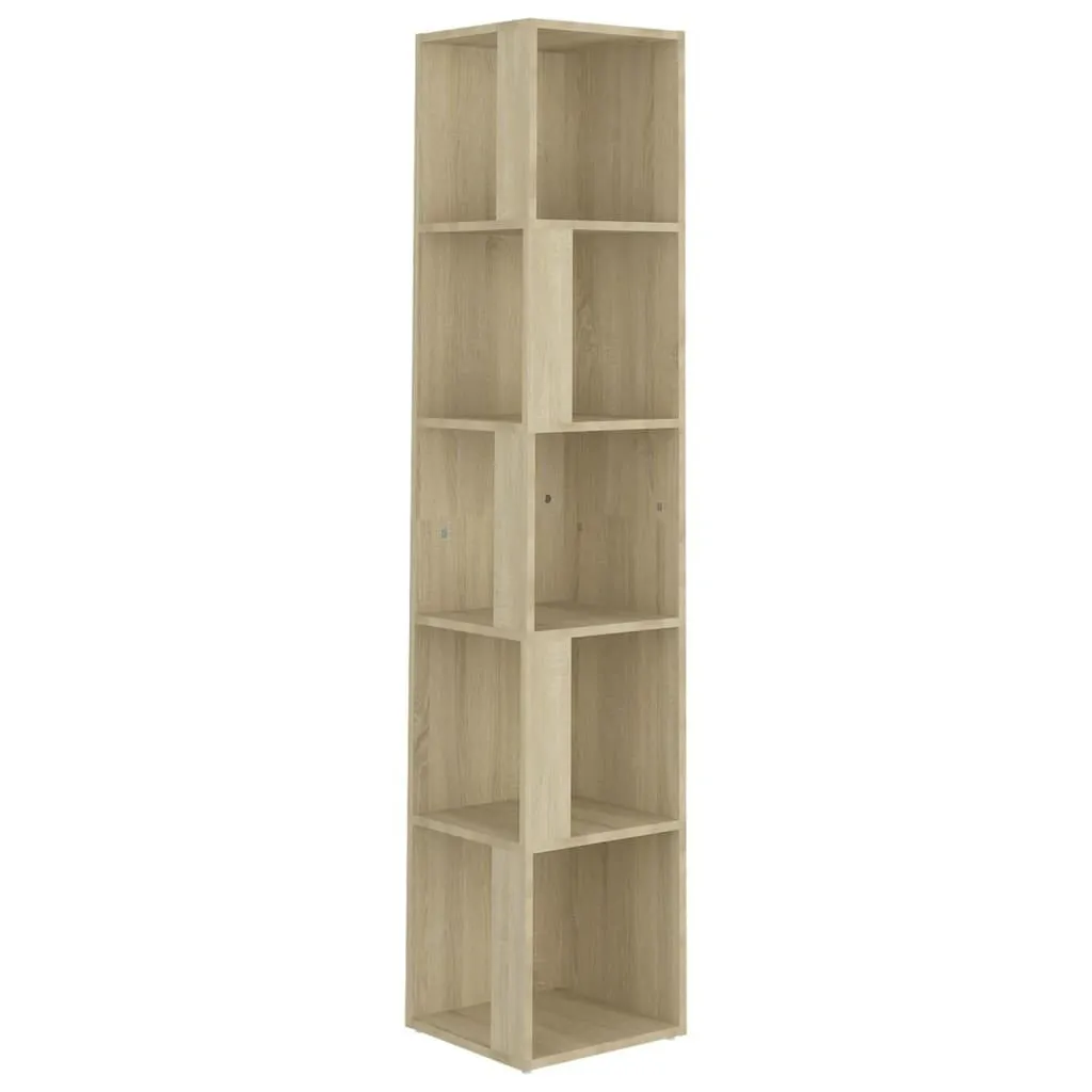 vidaXL Hjørneskap sonoma eik 33x33x164,5 cm konstruert tre