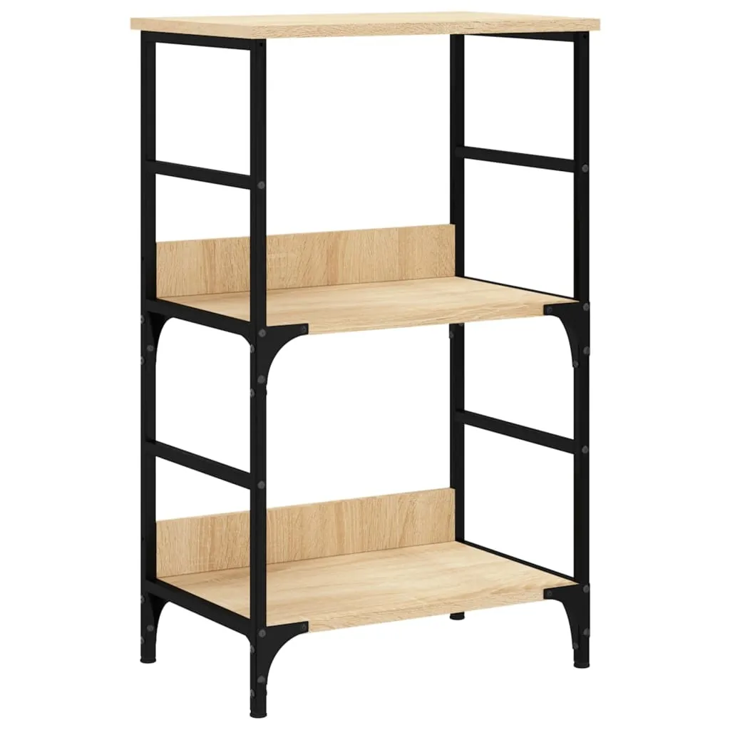 vidaXL Bokhylle sonoma eik 50x33x82 cm konstruert tre