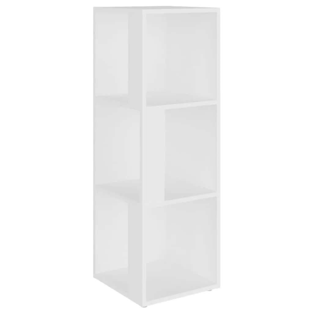 vidaXL Hjørneskap hvit 33x33x100 cm konstruert tre
