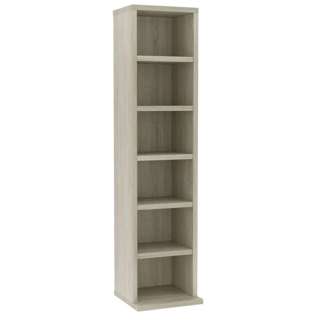 vidaXL CD-skap sonoma eik 21x20x88 cm konstruert tre