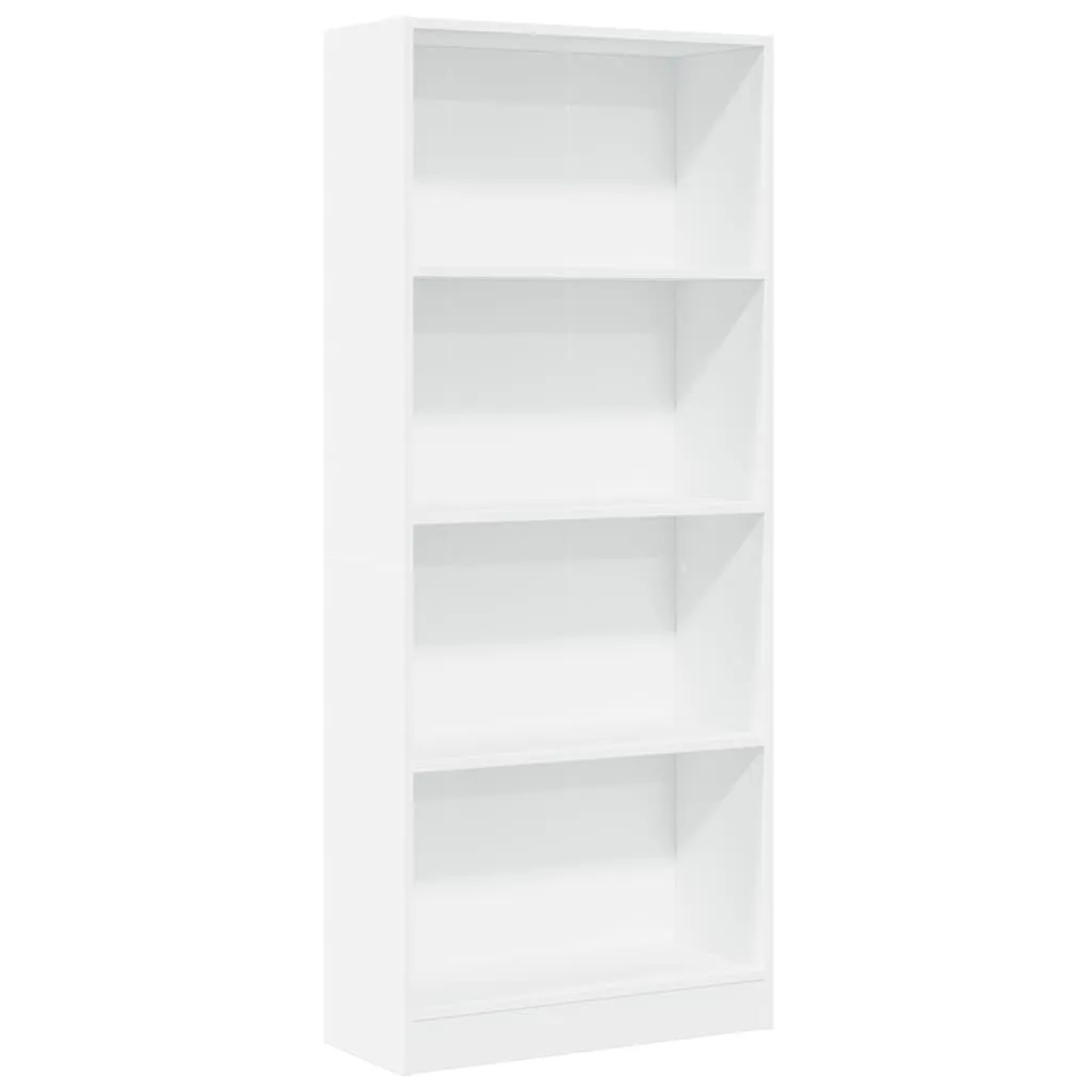 vidaXL Bokhylle hvit 60x24x143 cm konstruert tre