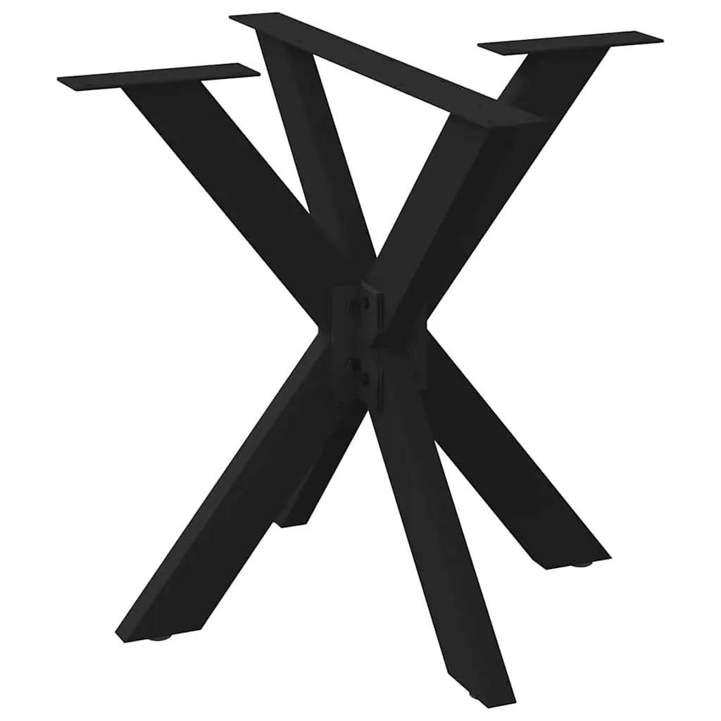 vidaXL Spisebordben edderkoppformet svart 85x85x(72-73) cm stål