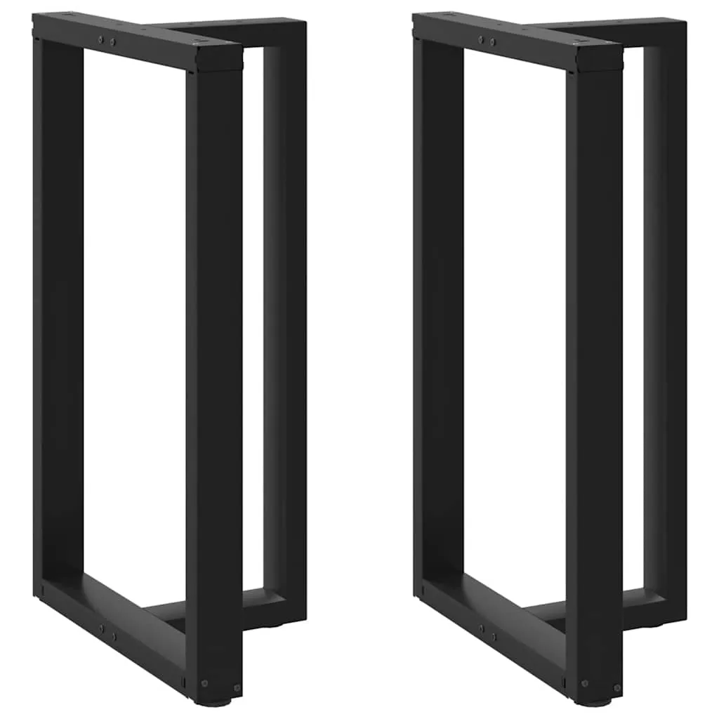 vidaXL Barbordben T-formet 2 stk svart 60x35x(100-101) cm stål