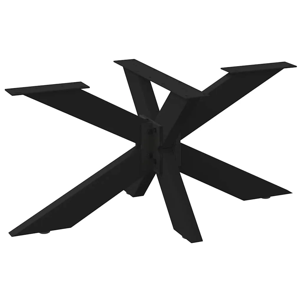 vidaXL Salongbordben edderkoppformet svart 98x58x(42-43) cm stål